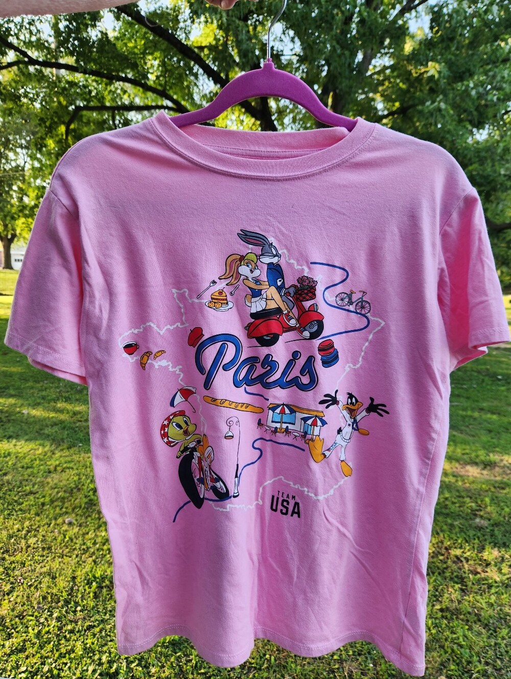 Warner Bros. Looney Tunes x Team USA Paris Olympics Graphic Print T-Shirt Size M